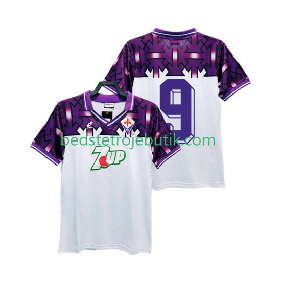 Fiorentina 9 1992 1993 Retro Mænd Udebane Fodboldtrøje Kortærmet