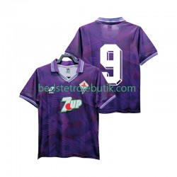 Fiorentina 9 1992 1993 Retro Mænd Hjemmebane Fodboldtrøje Kortærmet