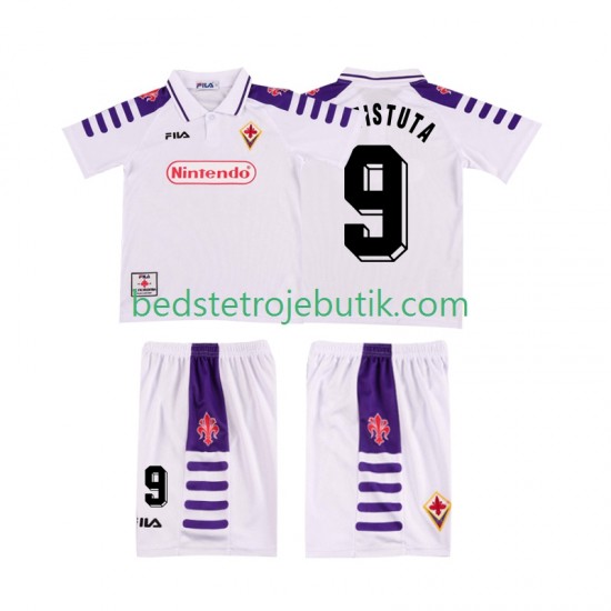 Fiorentina BASTUTA 9 Retro Børn Udebane Fodboldtrøje 1999 1998 Kortærmet