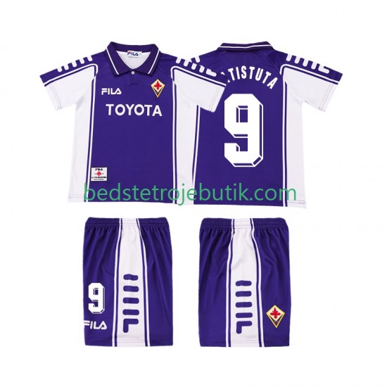 Fiorentina BASTUTA 9 2000 Retro Børn Hjemmebane Fodboldtrøje 1999 Kortærmet