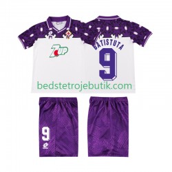 Fiorentina BATISTUTA 9 1992 1993 Retro Børn Udebane Fodboldtrøje Kortærmet