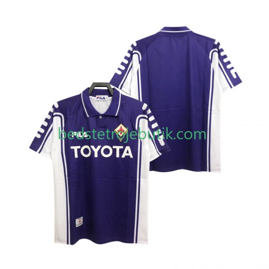Fiorentina 2000 Retro Mænd Hjemmebane Fodboldtrøje 1999 Kortærmet