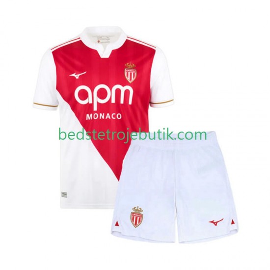 AS Monaco Børn Hjemmebane Fodboldtrøje 2025-2026 Kortærmet