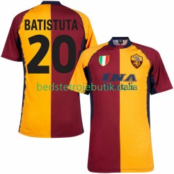 AS Roma Batistuta 20 2000 2001 Retro Mænd Hjemmebane Fodboldtrøje Kortærmet