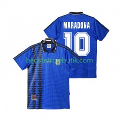 Argentina MARADONA 10 1994 Retro Mænd Udebane Fodboldtrøje Kortærmet