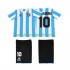 Argentina MARADONA 10 1986 Retro Børn Hjemmebane Fodboldtrøje Kortærmet