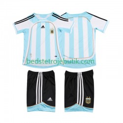 Argentina 2007 Retro Børn Hjemmebane Fodboldtrøje 2006 Kortærmet