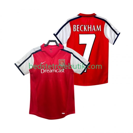 Arsenal BECKHAM 7 2001 Retro Mænd Hjemmebane Fodboldtrøje 2002 Kortærmet