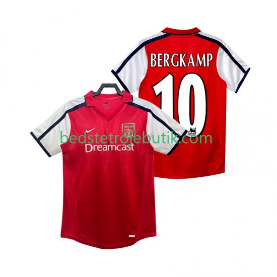 Arsenal BERGKAMP 10 2001 Retro Mænd Hjemmebane Fodboldtrøje 2002 Kortærmet