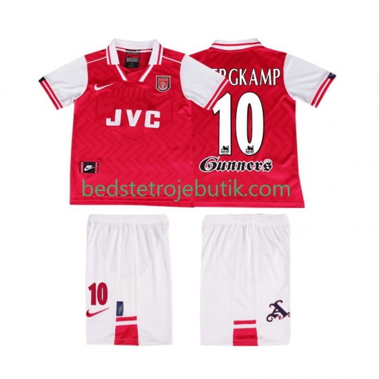 Arsenal BERGKAMP 10 1996 1997 Retro Børn Hjemmebane Fodboldtrøje Kortærmet
