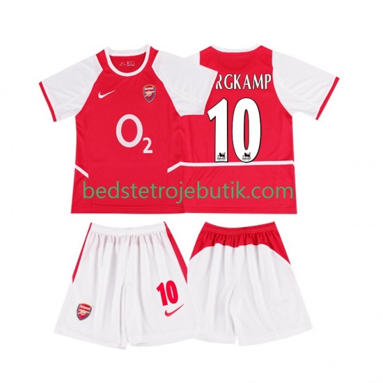 Arsenal BERGKAMP 10 2003 Retro Børn Hjemmebane Fodboldtrøje 2002 Kortærmet