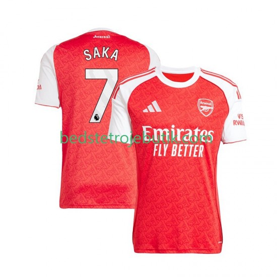 Arsenal Bukayo Saka 7 Mænd Hjemmebane Fodboldtrøje 2025-2026 Kortærmet