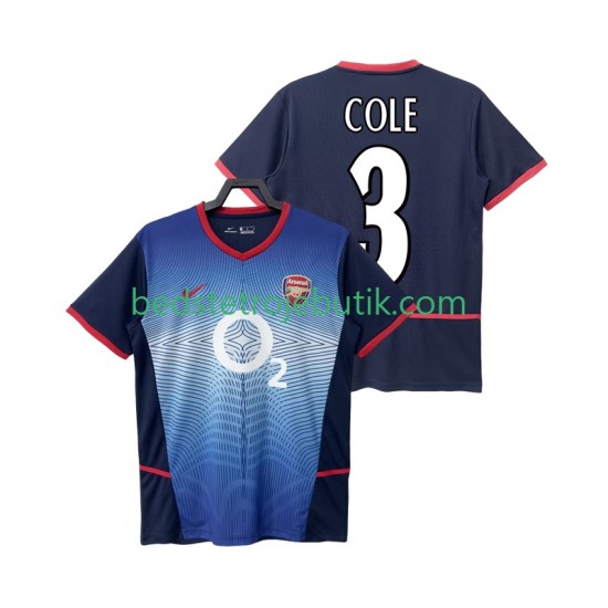 Arsenal COLE 3 Retro Mænd Udebane Fodboldtrøje 2004 2002 Kortærmet