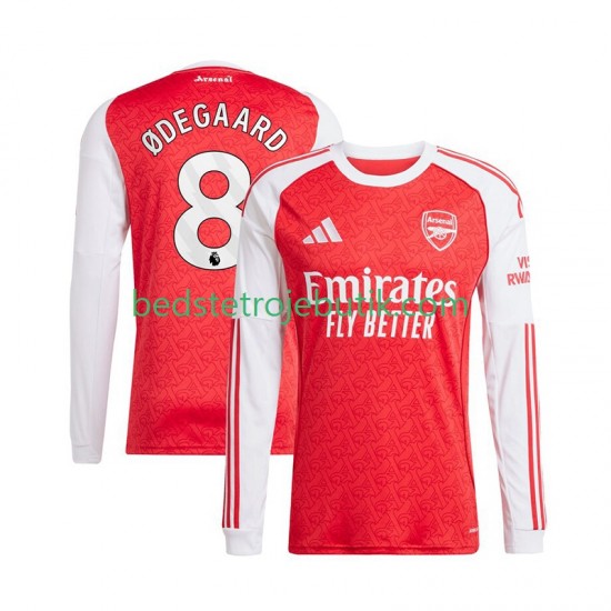 Arsenal Martin Odegaard 8 Mænd Hjemmebane Fodboldtrøje 2025-2026 Langærmet