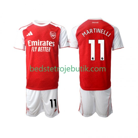 Arsenal Martin Zubimendi 11 Børn Hjemmebane Fodboldtrøje 2025-2026 Kortærmet