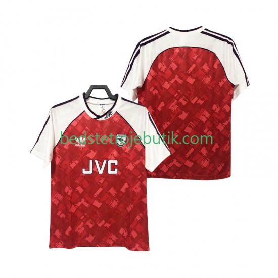 Arsenal 1990 1992 Retro Mænd Hjemmebane Fodboldtrøje Kortærmet