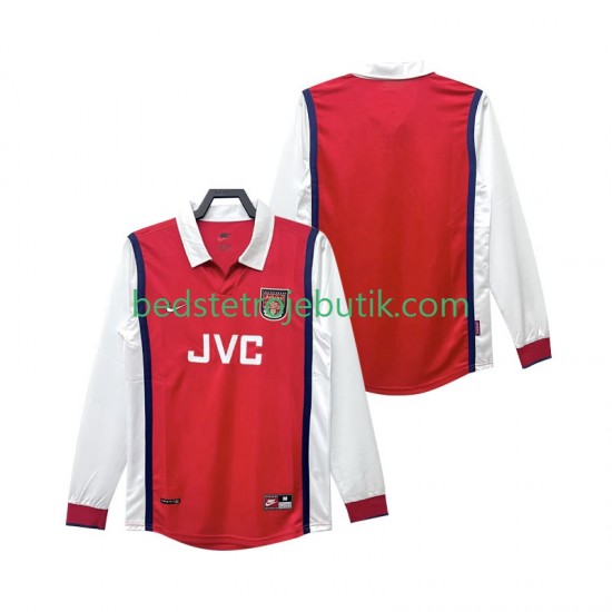 Arsenal Retro Mænd Hjemmebane Fodboldtrøje 1999 1998 Langærmet
