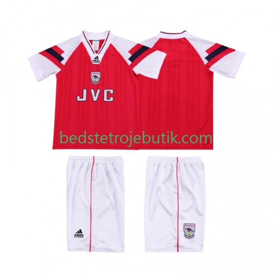 Arsenal 1992 1994 Retro Børn Hjemmebane Fodboldtrøje Kortærmet
