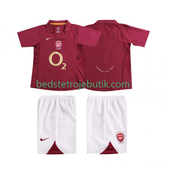 Arsenal 2005 Retro Børn Hjemmebane Fodboldtrøje 2006 Kortærmet