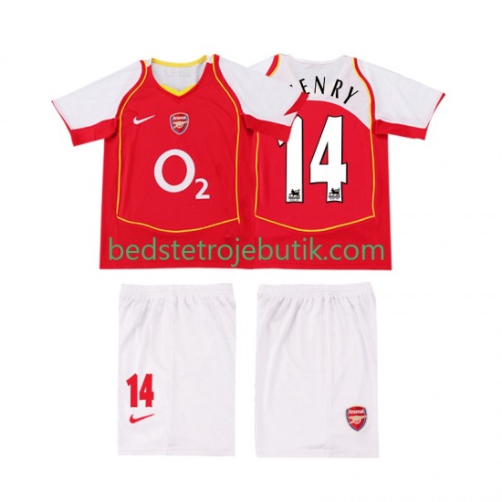 Arsenal Thierry Henry 14 2005 Retro Børn Hjemmebane Fodboldtrøje 2004 Kortærmet