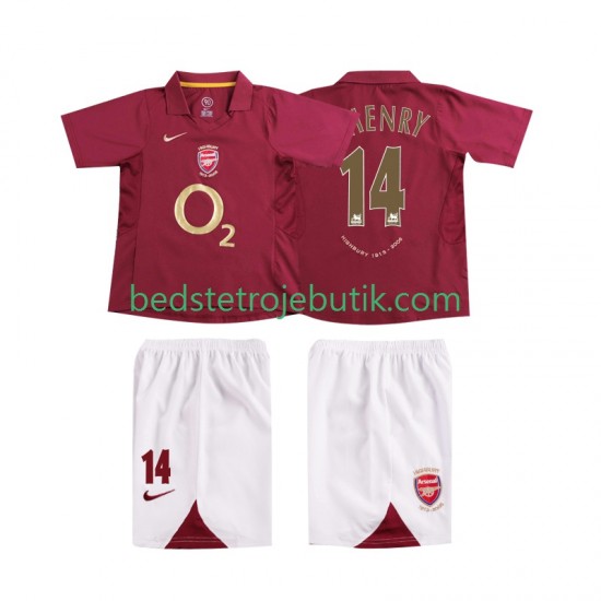 Arsenal Thierry Henry 14 2005 Retro Børn Hjemmebane Fodboldtrøje 2006 Kortærmet