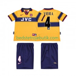 Arsenal VIEIRA 4 1997 Retro Børn Udebane Fodboldtrøje 1999 Kortærmet