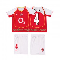 Arsenal VIEIRA 4 2005 Retro Børn Hjemmebane Fodboldtrøje 2004 Kortærmet