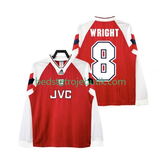 Arsenal WRIGHT 8 192 1994 Retro Mænd Hjemmebane Fodboldtrøje Langærmet