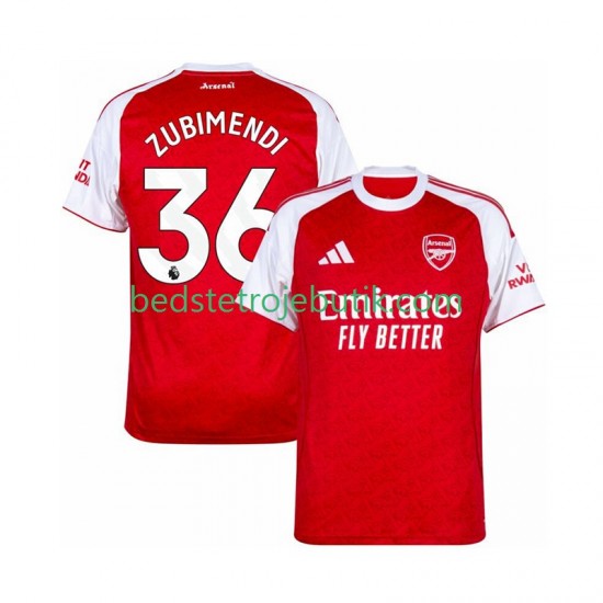 Arsenal Zubimendi 36 Mænd Hjemmebane Fodboldtrøje 2025-2026 Kortærmet