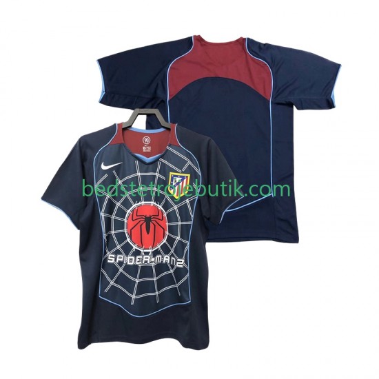Atlético Madrid 2005 Retro Mænd Udebane Fodboldtrøje 2004 Kortærmet
