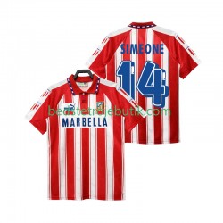 Atlético Madrid SIMEONE 14 1994 1995 Retro Mænd Hjemmebane Fodboldtrøje Kortærmet