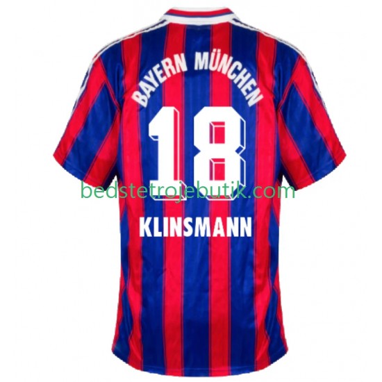 FC Bayern München Klinsmann 18 1995 1997 Retro Mænd Hjemmebane Fodboldtrøje Kortærmet