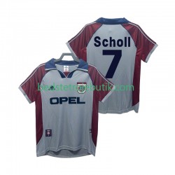 FC Bayern München Scholl 7 Retro Mænd 3. Valg Fodboldtrøje 1999 1998 Kortærmet