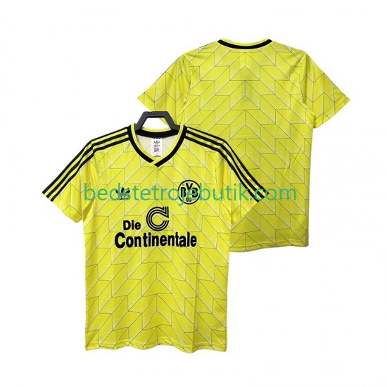 Borussia Dortmund 1988 1989 Retro Mænd Hjemmebane Fodboldtrøje Kortærmet