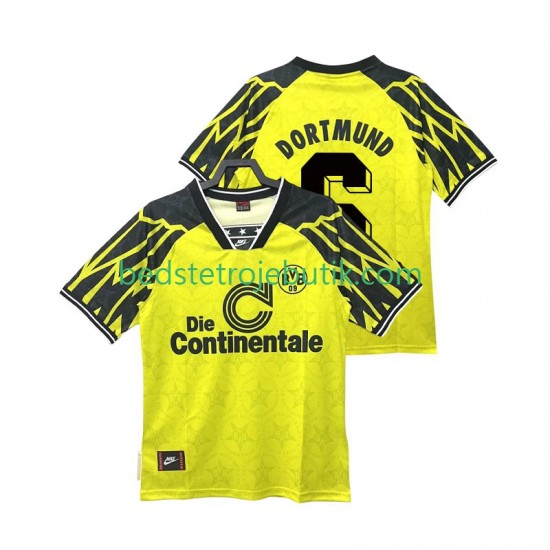 Borussia Dortmund SAMMER 6 1994 1995 Retro Mænd Hjemmebane Fodboldtrøje Kortærmet