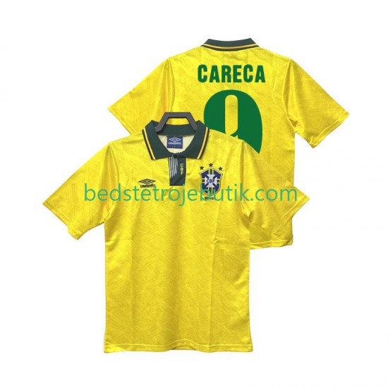 Brasilien CARECA 9 1991 1993 Retro Mænd Hjemmebane Fodboldtrøje Kortærmet