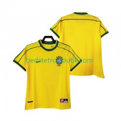 Brasilien Retro Mænd Hjemmebane Fodboldtrøje 1998 Kortærmet