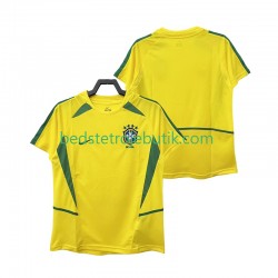 Brasilien Retro Mænd Hjemmebane Fodboldtrøje 2002 Kortærmet
