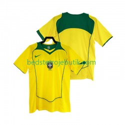 Brasilien Retro Mænd Hjemmebane Fodboldtrøje 2004 Kortærmet