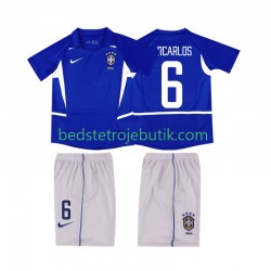 Brasilien Roberto Carlos 6 Retro Børn Udebane Fodboldtrøje 2002 Kortærmet
