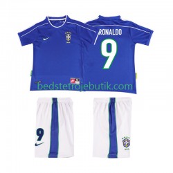 Brasilien Ronaldo 9 Retro Børn Udebane Fodboldtrøje 1998 Kortærmet
