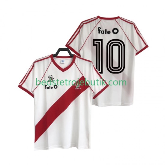CA River Plate 10 1986 Retro Mænd Hjemmebane Fodboldtrøje Kortærmet