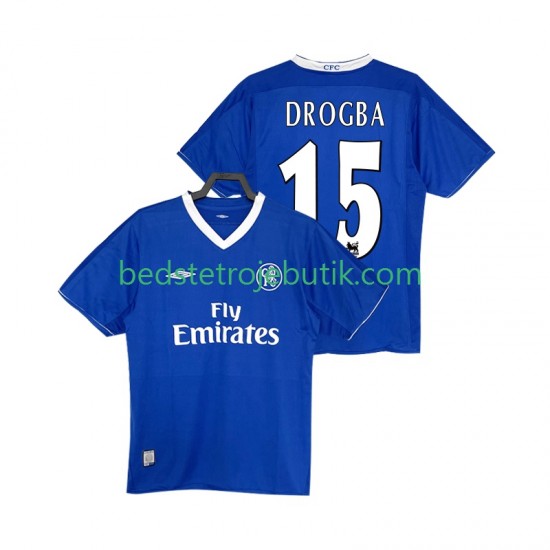 Chelsea DROGBA 15 2003 2005 Retro Mænd Hjemmebane Fodboldtrøje Kortærmet
