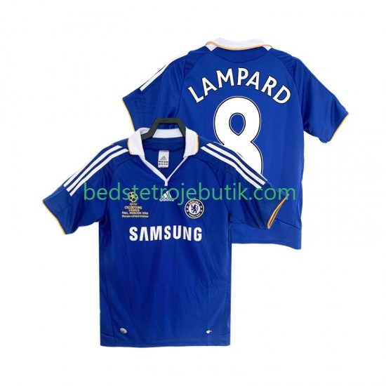 Chelsea LAMPARD 8 2007 Retro Mænd Hjemmebane Fodboldtrøje 2008 Kortærmet