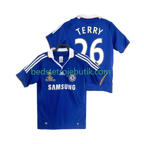 Chelsea TERRY 26 2007 Retro Mænd Hjemmebane Fodboldtrøje 2008 Kortærmet