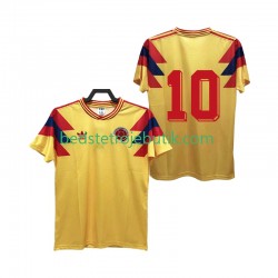 Colombia 10 1990 Retro Mænd Hjemmebane Fodboldtrøje Kortærmet