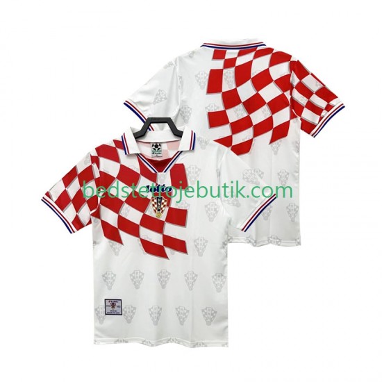 Kroatien Retro Mænd Hjemmebane Fodboldtrøje 1998 Kortærmet