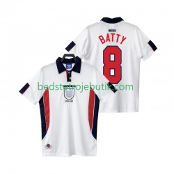 England BATTY 8 Retro Mænd Hjemmebane Fodboldtrøje 1998 Kortærmet