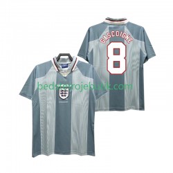 England CASCOIGNE 8 1996 Retro Mænd Udebane Fodboldtrøje Kortærmet