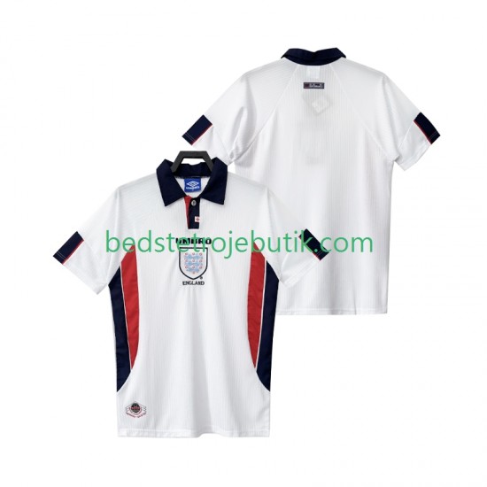 England Retro Mænd Hjemmebane Fodboldtrøje 1998 Kortærmet